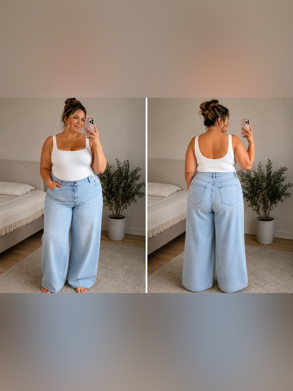 NWT Universal Thread Plus Size Sailor wide leg Light wash Jeans Size 26